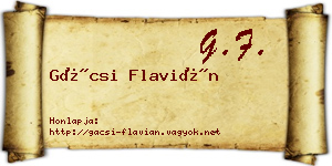 Gácsi Flavián névjegykártya